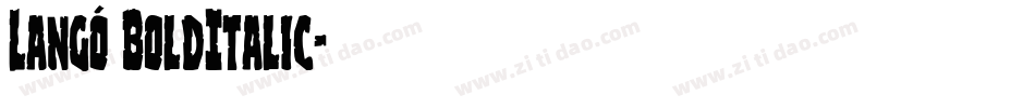 Langó BoldItalic字体转换
